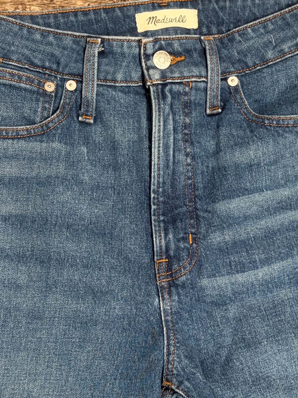 Madewell High-Rise Straight Leg Women's Jeans - Blue - Picture 3 of 4